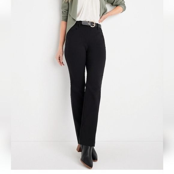 Maurices Black Dress Pants Mid Rise Stretch Shaping Bootcut Office New NWT 4 - Picture 12 of 12